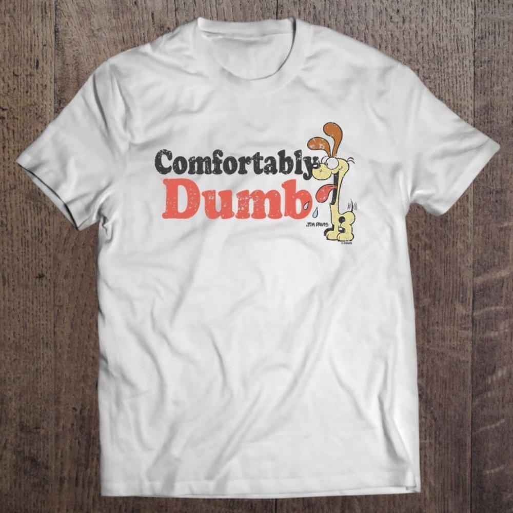 Garfield Comfortably Dumb Odie Retro 90S Cartoon Humor Graphic T Shirt